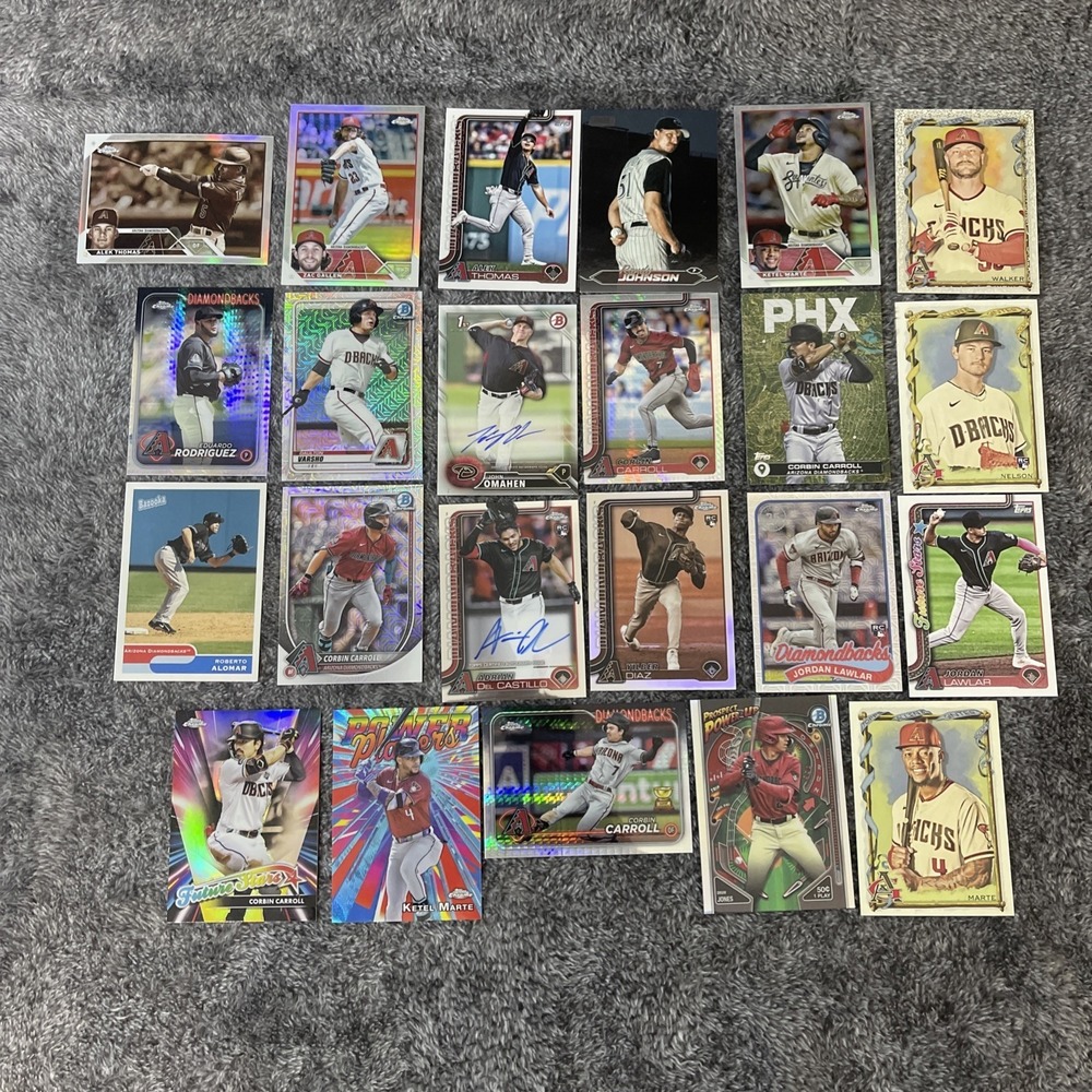 Arizona Diamondbacks Baseball 23 Card Lot -‎ Rookies, Stars, Inserts, Parallels